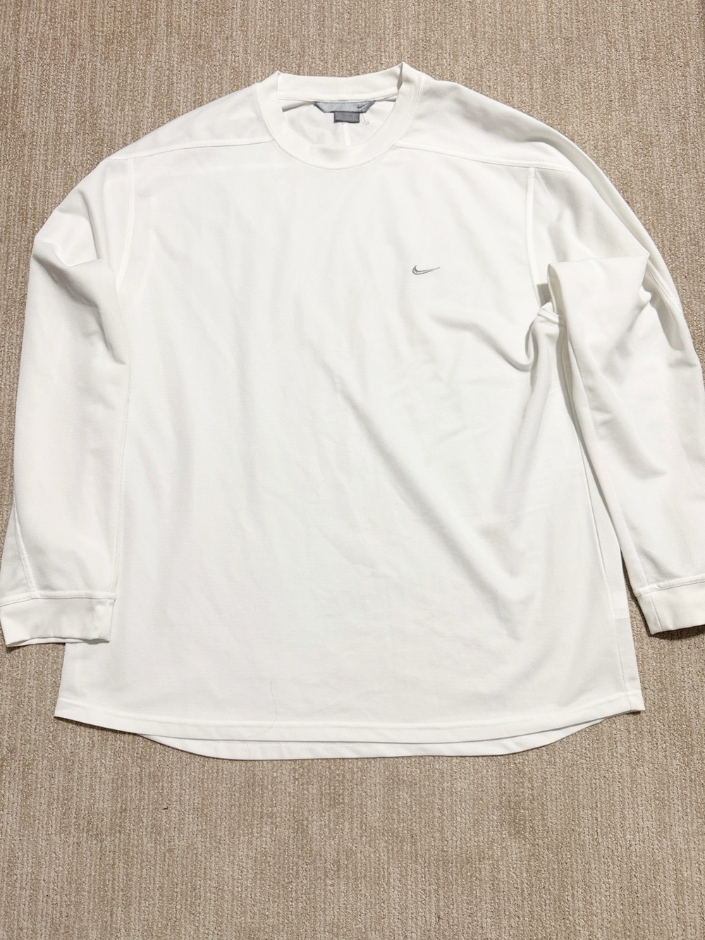 Nike Dri-FIT Legend Shirt Men XXL White Long Sleeve Relaxed Training Top